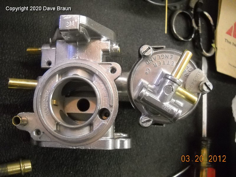 SU Carburetor Restorations/MG Midget HS2 1203/Assembly/Install float